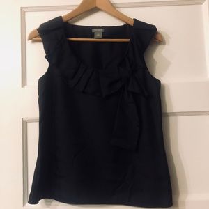 Beautiful ANN TAYLOR black silk top